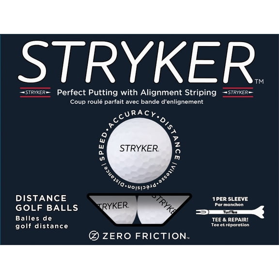 Zero Friction Stryker White Golf Ball - Single Pack
