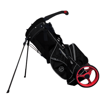 Zero Friction Wheel Pro Push Cart & Stand Bag, Black