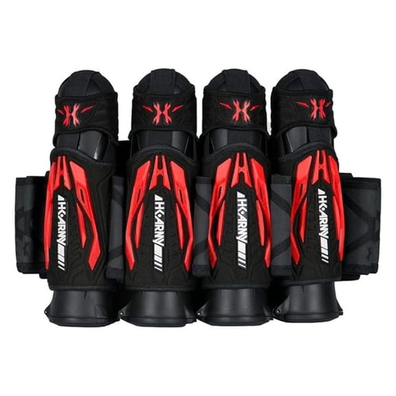 Zero G 2.0 Paintball Harness 4+3 Pod Pack - Black/Red