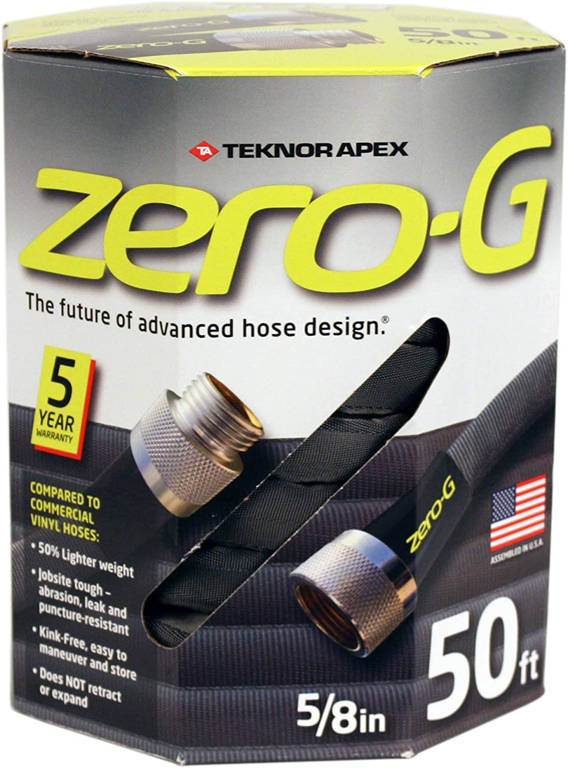 Zero-G 5/8 in. D X 50 ft. L Black Aluminum Garden Hose - image 1 of 8