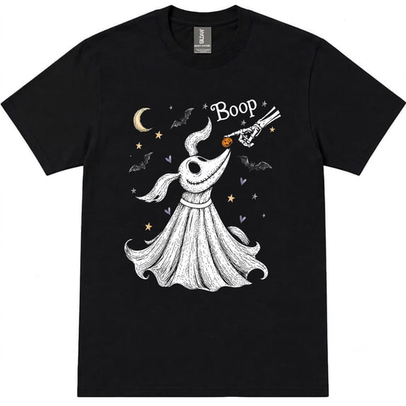 Zero Ghost Dog Boop Pumpkin Halloween T-Shirt - Walmart.com