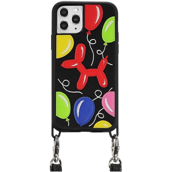 Zero Gravity Balloon Phone Case w/Strap for iPhone 11 Pro - Embroidered Design - Drop Tested, 360 Protection