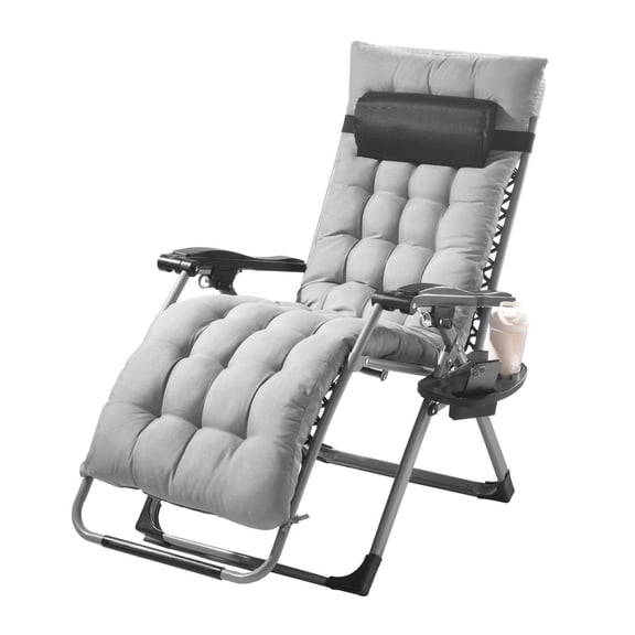 Zero Gravity Chair 26 inch Recliner - Adjustable Anti Gravity Lounge Chair with Cup Holder