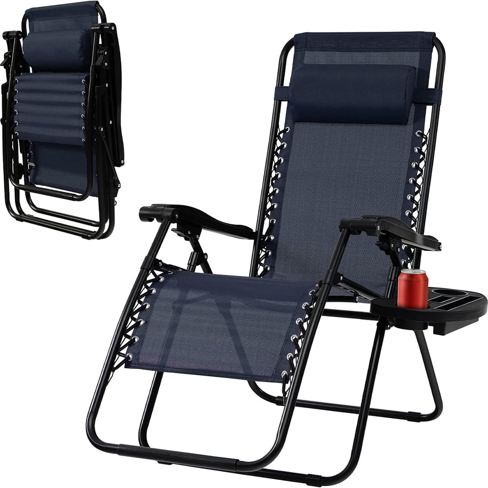 Zero Gravity Chair, Folding Patio Lounge Chair Adjustable Outdoor ...