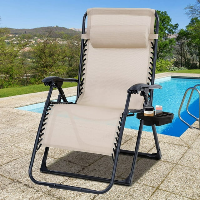 Zero Gravity Chair Oversized Patio Chair, 330lbs Weight Capacity