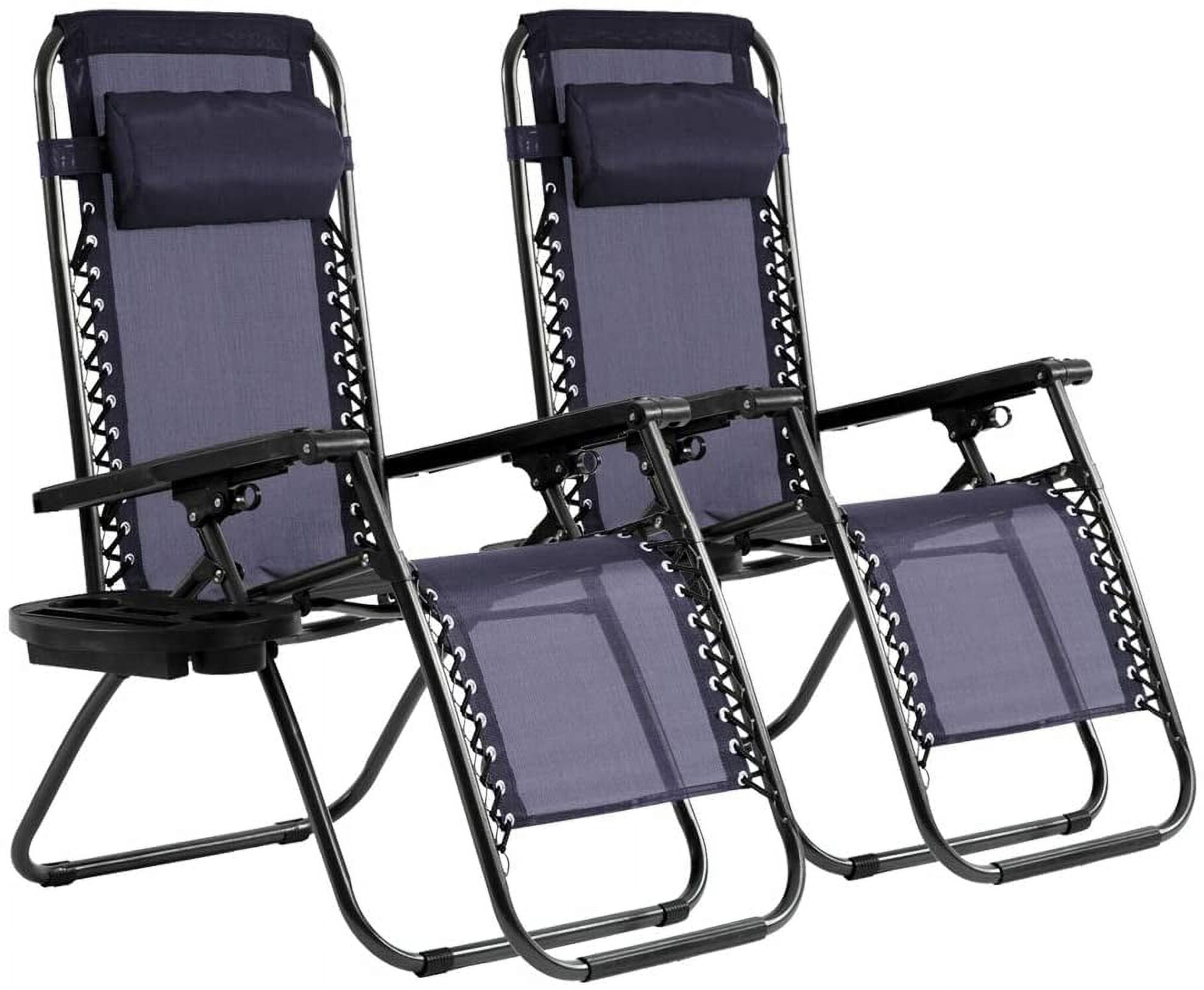 Zero Gravity Chair Patio Chair Lounge Chair Chaise 2 Pack Outdoor Folding Adjustable Recliner ...