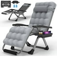 Zero Gravity Chair, Reclining Camping Lounge Chair w/Removable Cushion