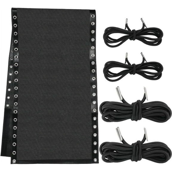 Zero Gravity Chair Replacement Fabric Antigravity Folding Lounge Chair Cloth Part Black Outdoor Chair Repair Fabric with Rope for Camping Chairs Garden Bungee Chair Outdoor Sun Loungers