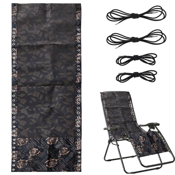 Zero Gravity Chair Replacement Fabric Antigravity Lounge Chair Cloth with 4PCS Patio Recliner Repair Elastic Lace Cords