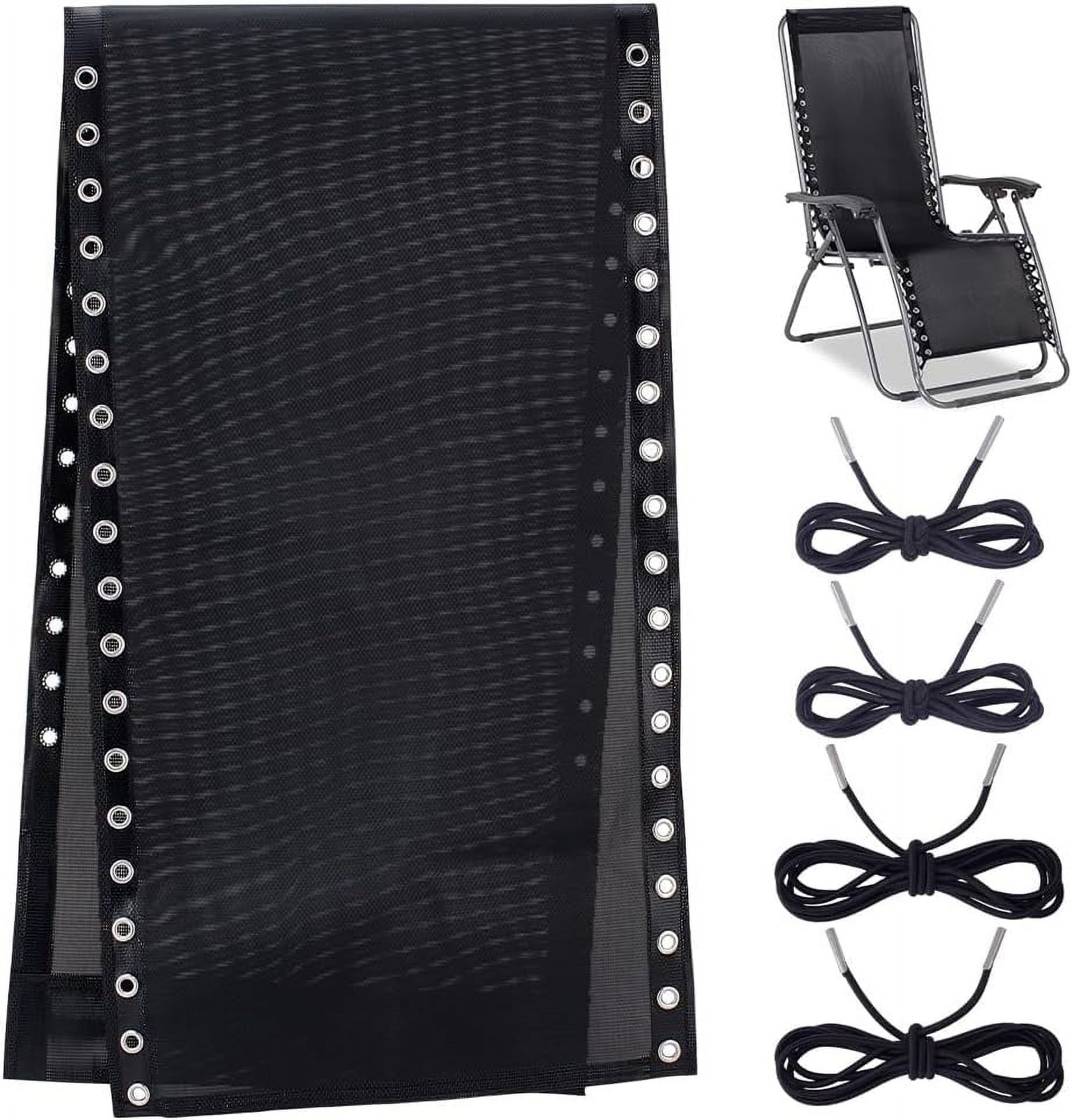 Zero Gravity Chair Replacement Fabric with Bungee Cord Kit, 16.7 Inch