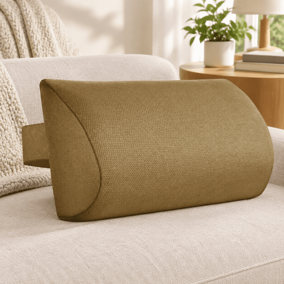 Zero Gravity Chair Replacement Pillow Headrest with Elastic Band, Universal Soft Removable Padded Cushion Head Pillow for Zero Gravity Lounge Chair, Folding Patio Lawn Recliner Chair, Tan