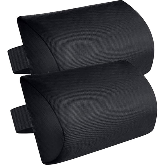 Zero Gravity Chair Set of 2 Replacement Pillow Headrest with Elastic Band, Universal Soft Removable Padded Cushion Head Pillow for Zero Gravity Lounge Folding Patio Lawn Recliner Chairs, Black