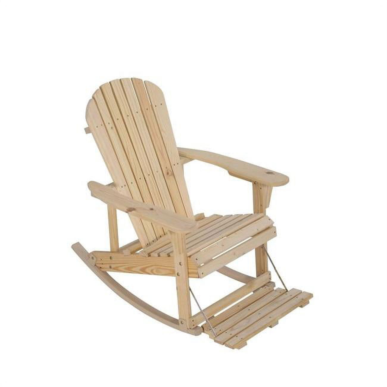 Zero Gravity Collection Adirondack Rocking Chair with Builtin Footrest