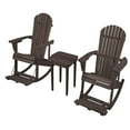 thumbnail image 1 of W Unlimited Zero Gravity 3 Piece Patio Adirondack Rocker Set in Dark Brown, 1 of 3
