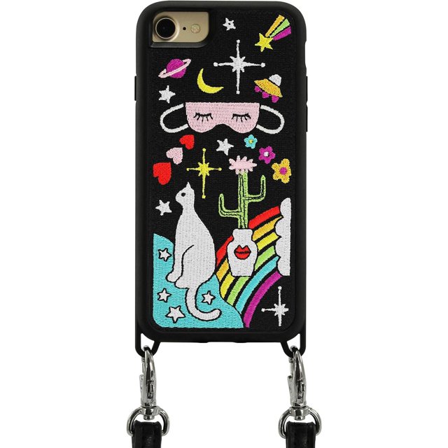 Zero Gravity Compatible with iPhone 6/6s/7/8 Daydream Phone Case w/Strap - Embroidered Design - Drop Tested, 360 Protection
