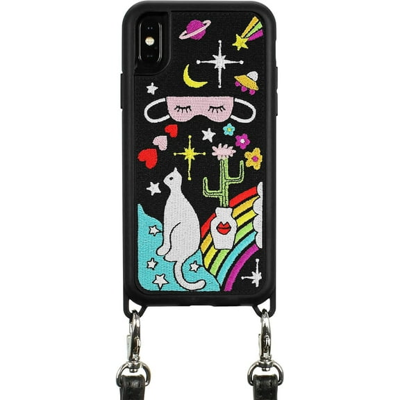 Zero Gravity Compatible with iPhone X/XS Daydream Phone Case w/Strap - Embroidered Design - Drop Tested, 360 Protection