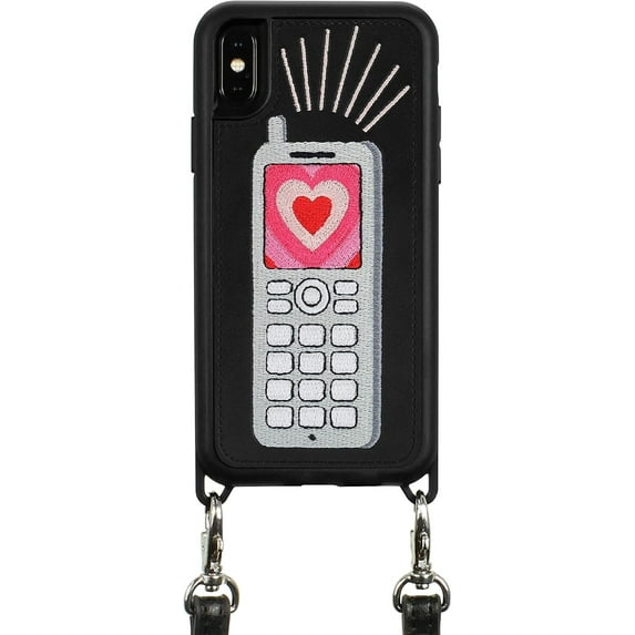 Zero Gravity Compatible with iPhone X/XS Feature Phone Case w/Strap - Embroidered Design - Drop Tested, 360 Protection