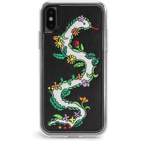 Zero Gravity Compatible with iPhone X/XS Garden Phone Case - Embroidered Design - Drop Tested, 360 Protection