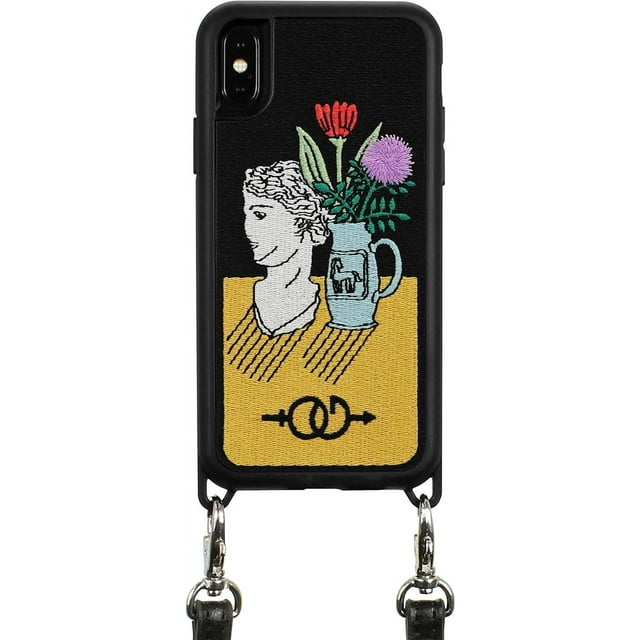 Zero Gravity Compatible with iPhone X/XS Profile Phone Case w/Strap - Embroidered Design - Drop Tested, 360 Protection