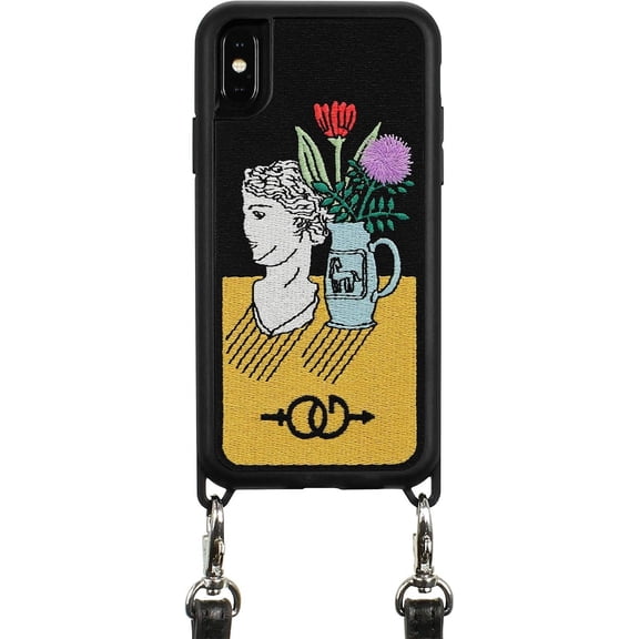 Zero Gravity Compatible with iPhone X/XS Profile Phone Case w/Strap - Embroidered Design - Drop Tested, 360 Protection