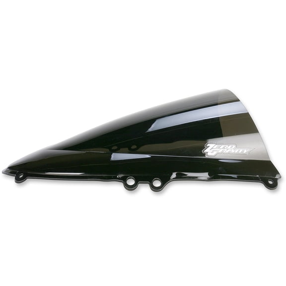 Zero Gravity Double Bubble Windscreen - Dark Smoke Tinted Acrylic Sport Bike Windshield (16-738-19)