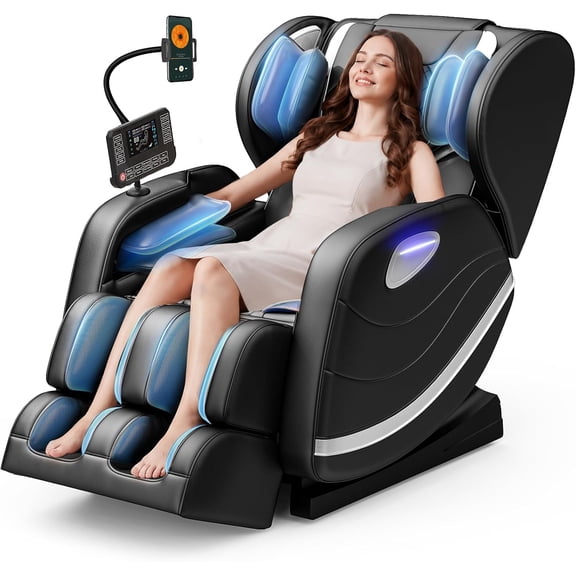 Zero Gravity Electric Massage Chair, 12 Rollers, Heating, 3 Massage Modes, for All Occasions, Gray