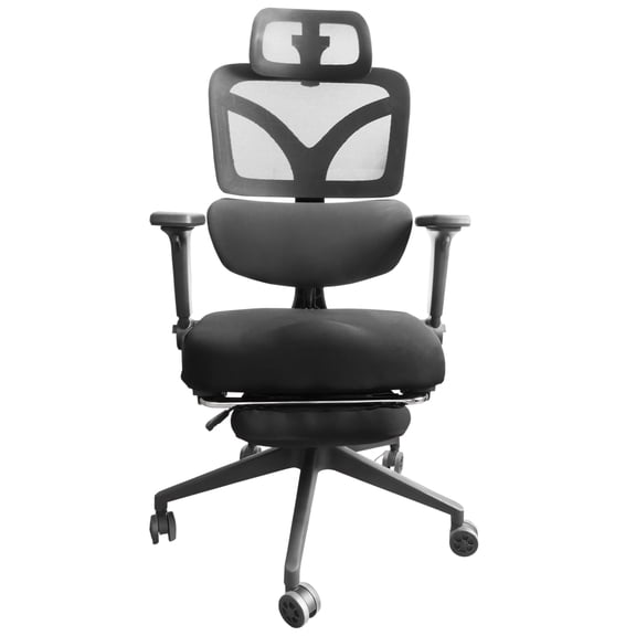 XINSTONE Adult Foam Nylon Gaming Chair with 145 Recline and 3D Headrest, Black