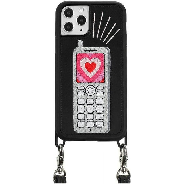 Zero Gravity Feature Phone Case w/Strap for iPhone 11 Pro - Embroidered Design - Drop Tested, 360 Protection