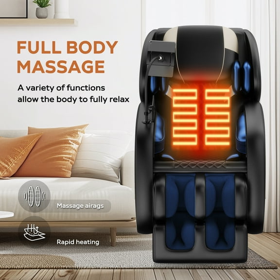 Zero-Gravity Full-Body Massage Chair with Heating & Bluetooth​