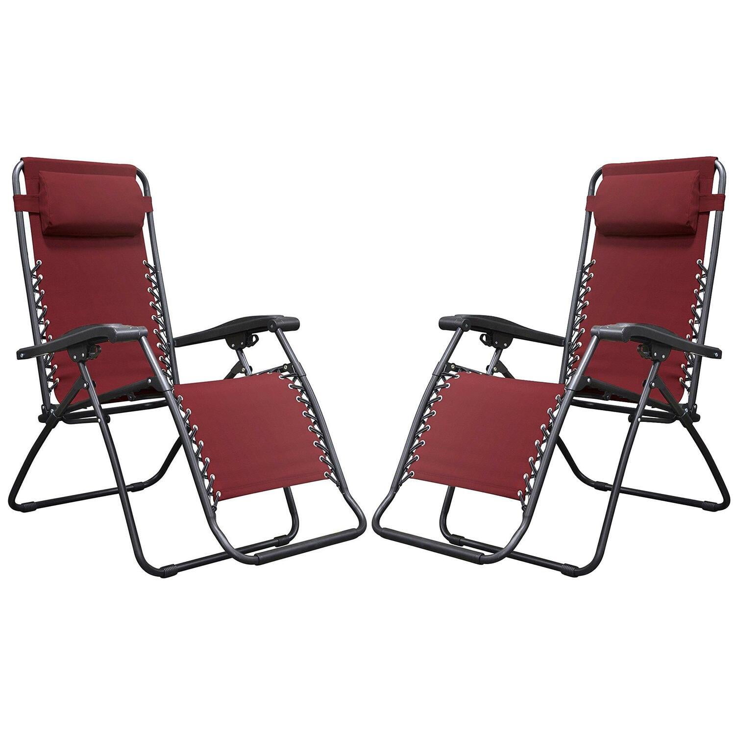 Zero Gravity Lounge Patio Chairs Set of 2 Recliner Zero Gravity Lounge