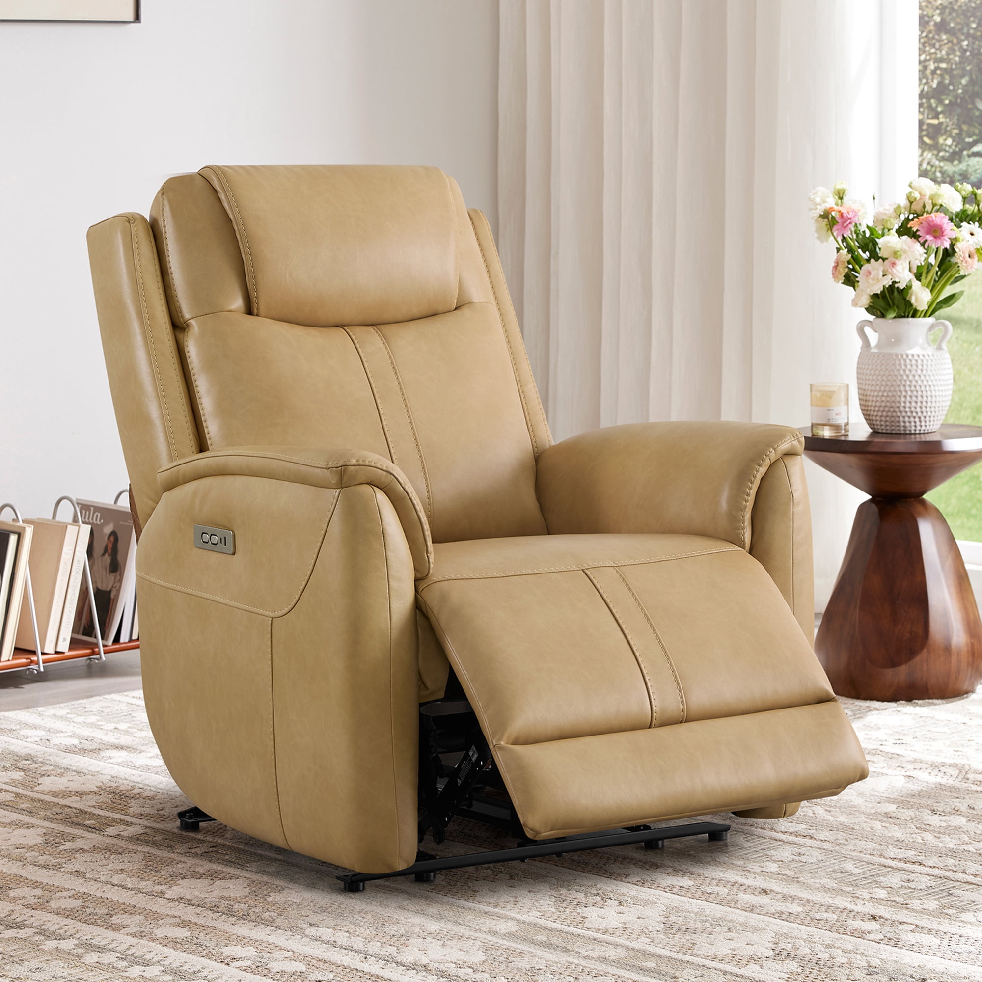 Spruce & Spring Zero Gravity Power Recliner Chair for Living Room, Tan