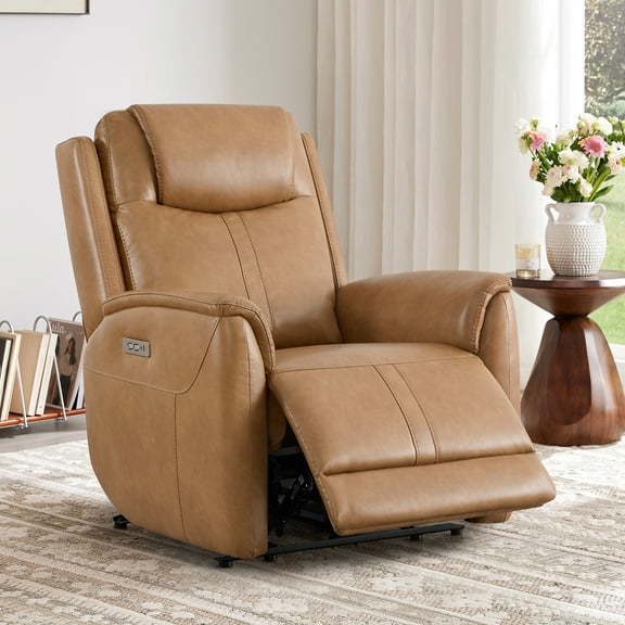 Spruce & Spring Zero Gravity Power Recliner Chair for Enhanced Relaxation for Living Rooom, Camel