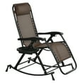 thumbnail image 1 of Zero Gravity Rocking Chair, Foldable Reclining Lounge Rocker - Brown, 1 of 9