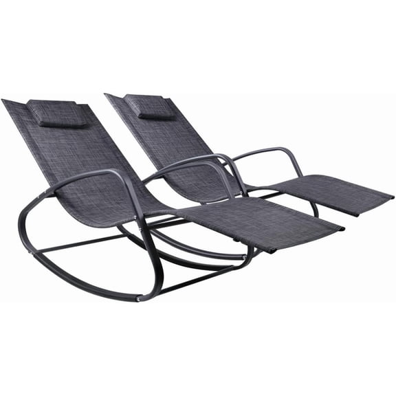 Zero Gravity Rocking Chair, Patio Chaise for Indoor and Outdoor, Wavy Lounge Chair