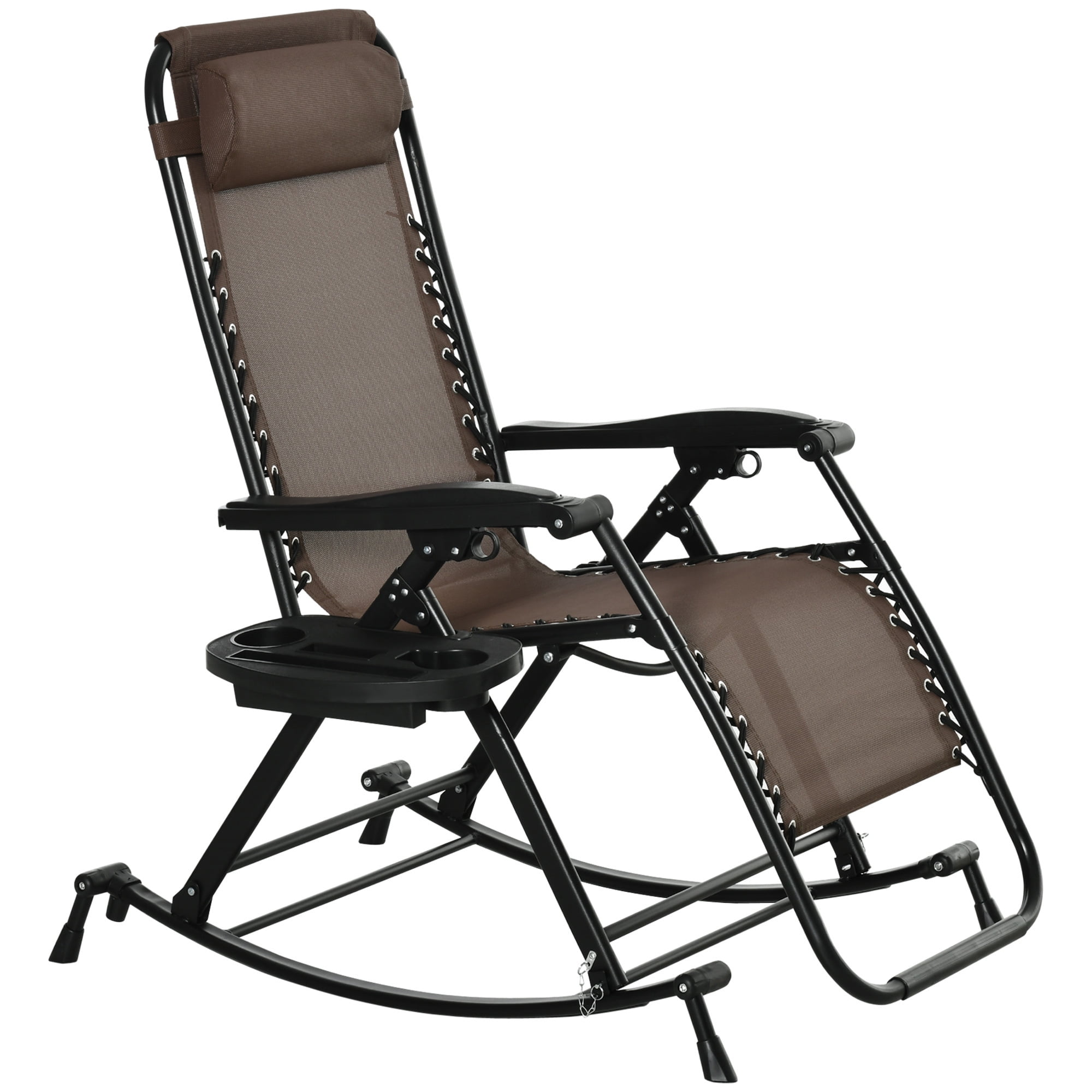Zero Gravity Rocking Chair with Pillow & Holders - Ultimate Outdoor ...