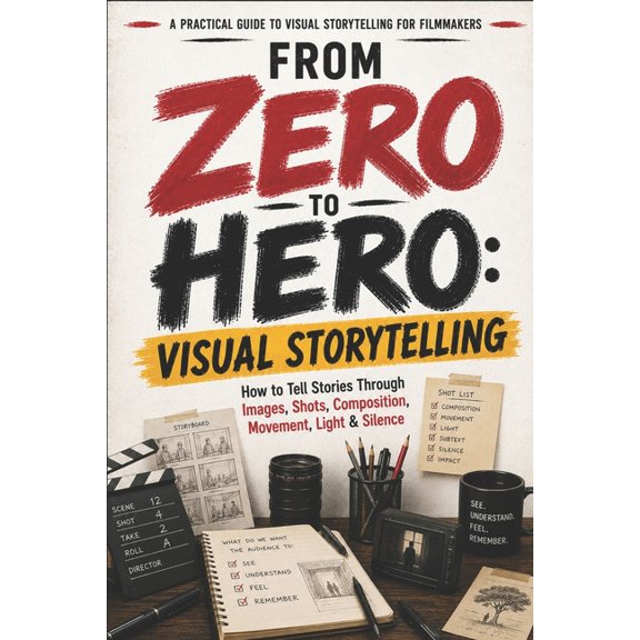 From Zero to Hero Filmmaker From Zero to Hero: VISUAL STORYTELLING: How to Tell Stories Through Images, Shots, Composition, Movement, Light & Silenc, (Paperback)