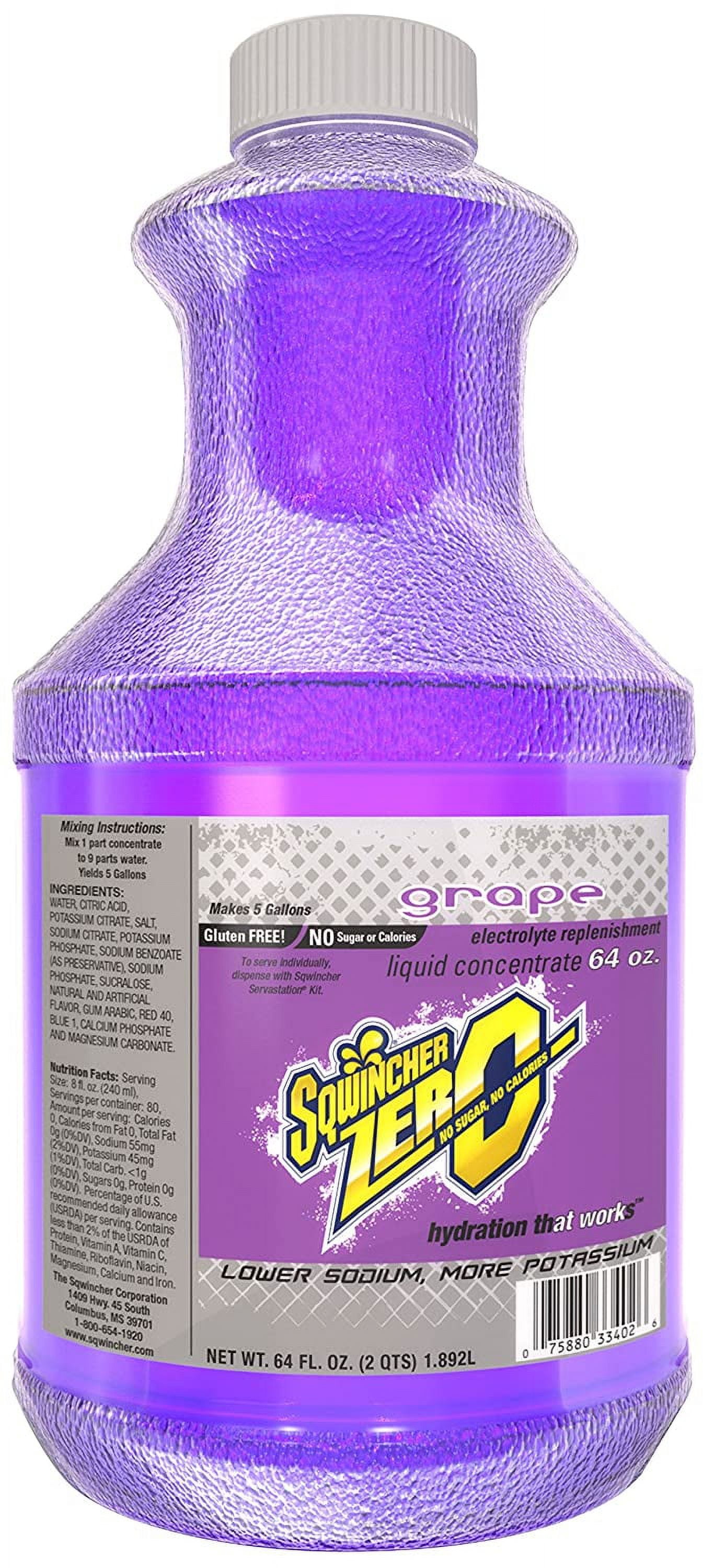 Zero Liquid Concentrate, Grape, 64 Fl Oz, Pack of 6