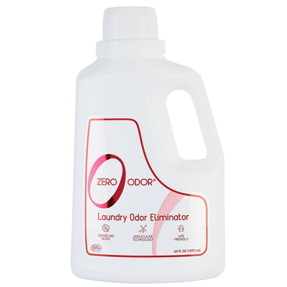 Zero Odor Scent Booster Laundry Odor Eliminator Additive Deodorizer Smell Remover, 64 oz