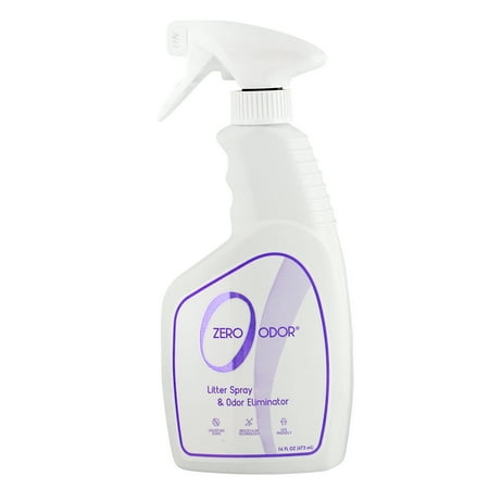 Zero Odor Litter Box Odor Eliminator Cat Kitty Litter Deodorizer Pet Smell Remover 16 oz