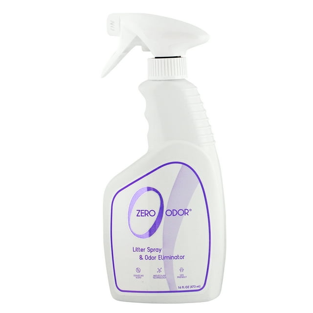 Zero Odor Litter Box Odor Eliminator Cat Kitty Litter Deodorizer Pet Smell Remover 16 oz