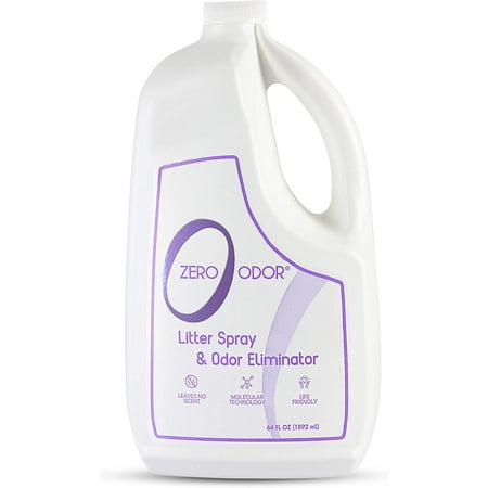Zero Odor Litter Box Odor Eliminator Refill Cat Kitty Litter Deodorizer Pet Smell Remover 64 oz