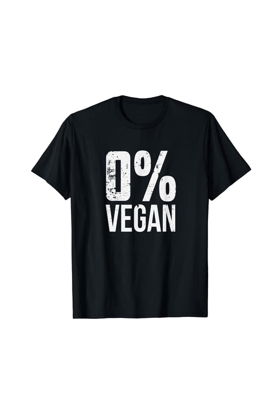 Zero Percent Vegan Funny BBQ Carnivore Meat Eater T-Shirt