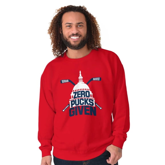 Zero Pucks Given Ice Hockey Sports Unisex Plus Size Sweatshirt Brisco Brands 2X