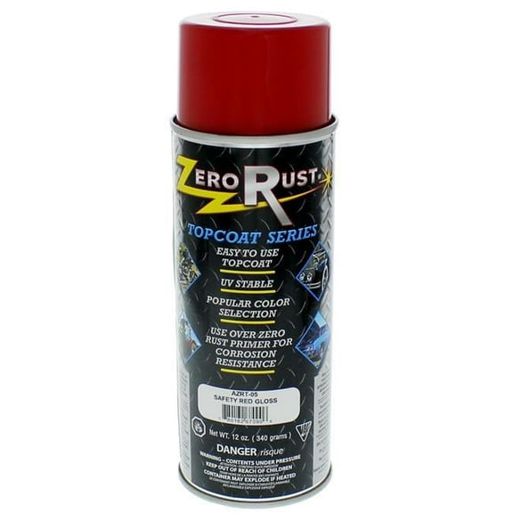 Zero Rust ZER-AZRT-05 12 oz Gloss Safety Red Topcoat
