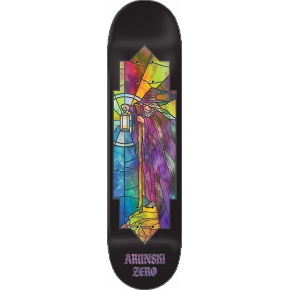 Zero Skateboards Arunski Stained Glass Hermit Original Skateboard Deck - 8.5" (Deck Only)