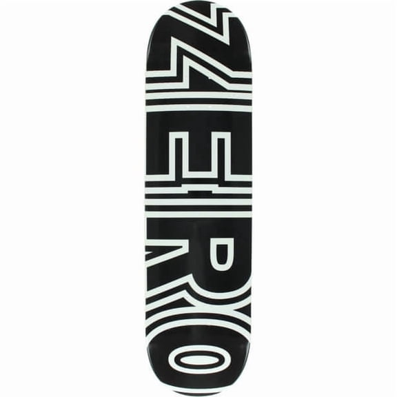 Zero Skateboards Bold Black / White Skateboard Deck - 8" x 31.6" (Deck Only)