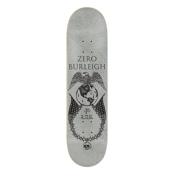 Zero Skateboards Burleigh Always Faithful Skateboard Deck - 8.25" Silver (Deck Only)