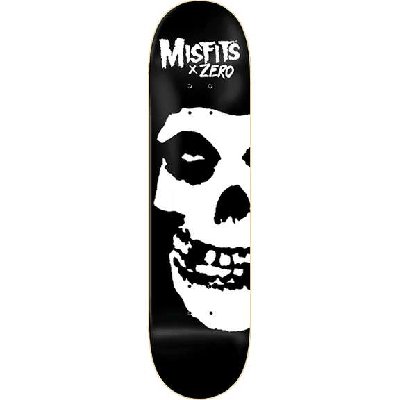 Zero Misfits Fiend Skull Skateboard Deck-8.3 Blk/Wht