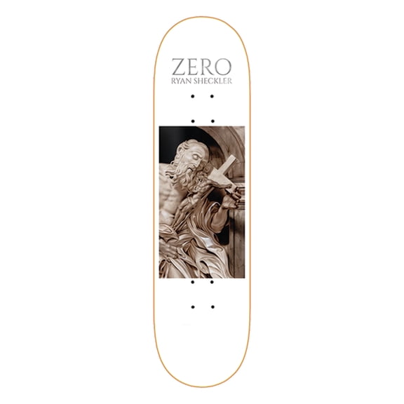 Zero Skateboards Sheckler Beloved Christ Skateboard Deck - 8.25" White (Deck Only)