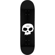 Zero Skateboards Single Skull Skateboard Deck 7.5 أسود أبيض